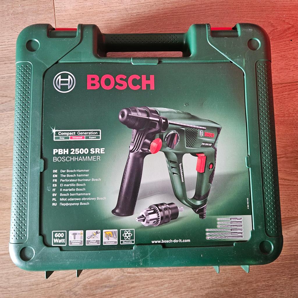 🔧 Bosch PBH 2500 SRE Boorhamer – 600 W, Ophalen, Boor- en/of Breekhamer