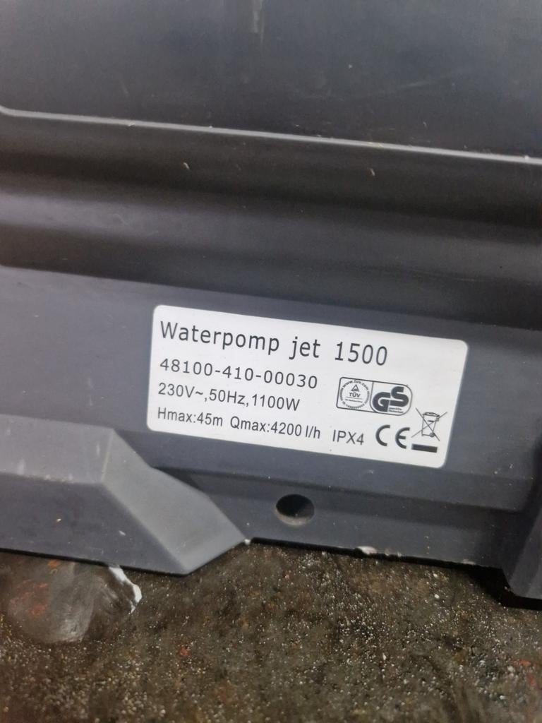 Waterpomp jet 1500, Ophalen, Gebruikt, Elektrisch, Beregeningspomp
