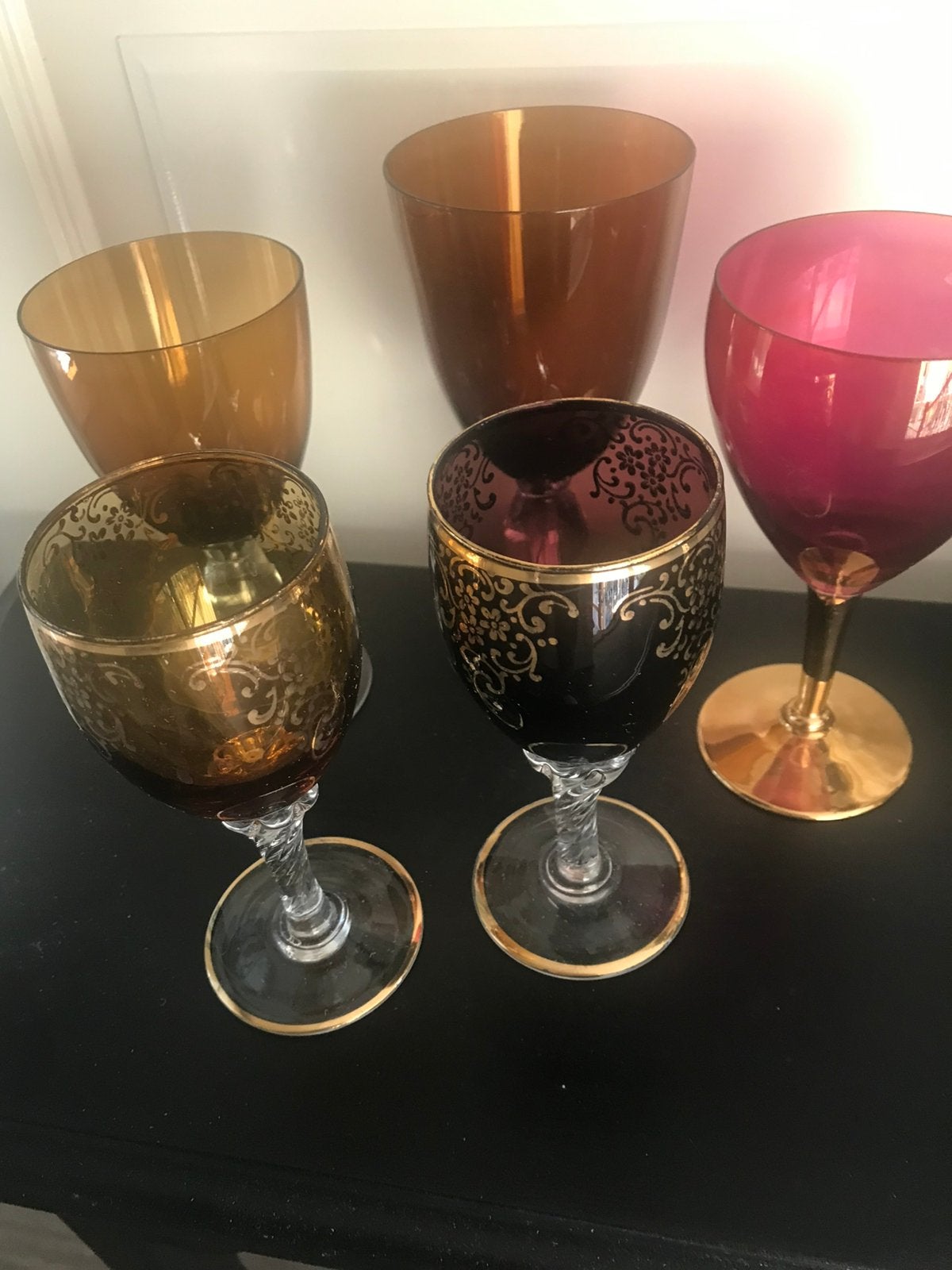 Antieke wijn glazen, Verzamelen, Glas en Borrelglaasjes, Ophalen of Verzenden, Zo goed als nieuw, Overige typen