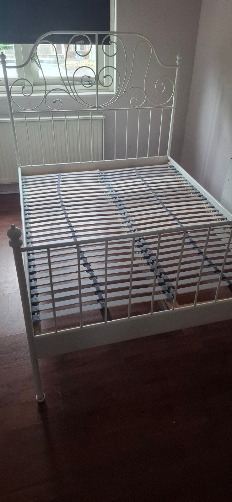 bed 140x200, Ophalen, Wit, Tweepersoons, 140 cm