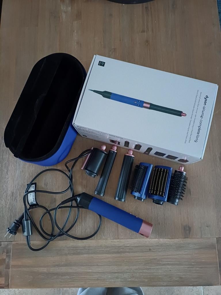 Dyson airwrap complete long blauw, Sieraden, Tassen en Uiterlijk, Uiterlijk | Haarverzorging, Zo goed als nieuw, Krultang of Stijltang