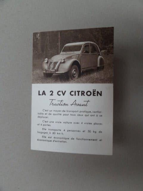 folder, september 1949, Citroën 2CV voor Salon van 1950, Verzenden, Gelezen, Citroën