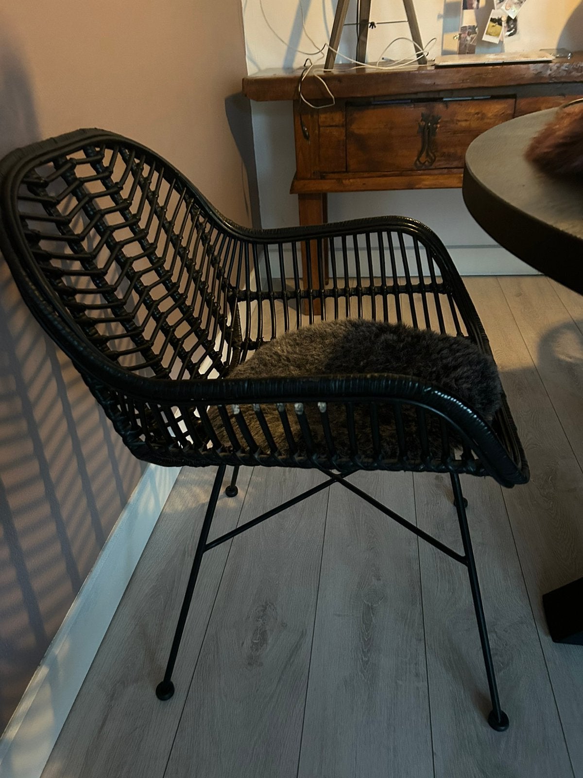 Rotan stoelen, Ophalen of Verzenden, Gebruikt, Zwart