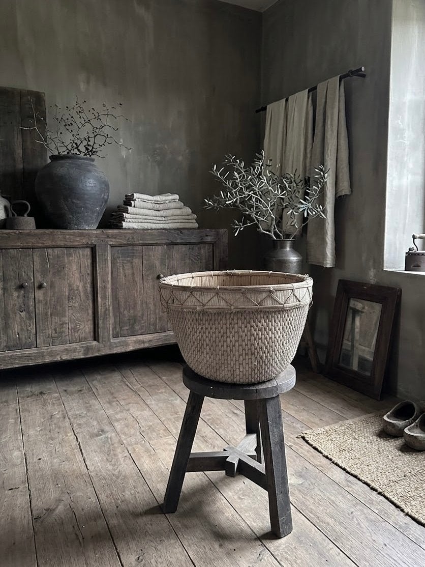 Oude Chinese mand 43x38x27 cm, Ophalen of Verzenden