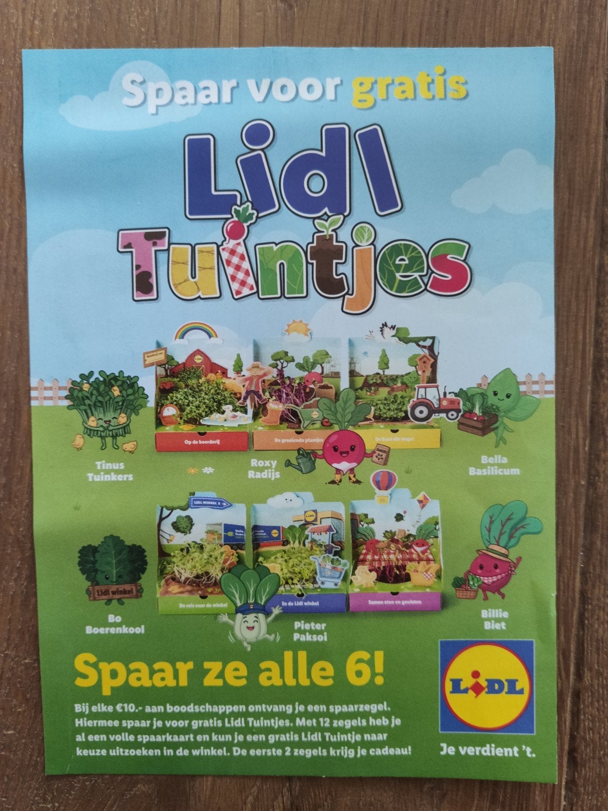 Lidl Tuintjes 1 volle spaarkaart en 65 losse zegels, Lidl, Ophalen of Verzenden