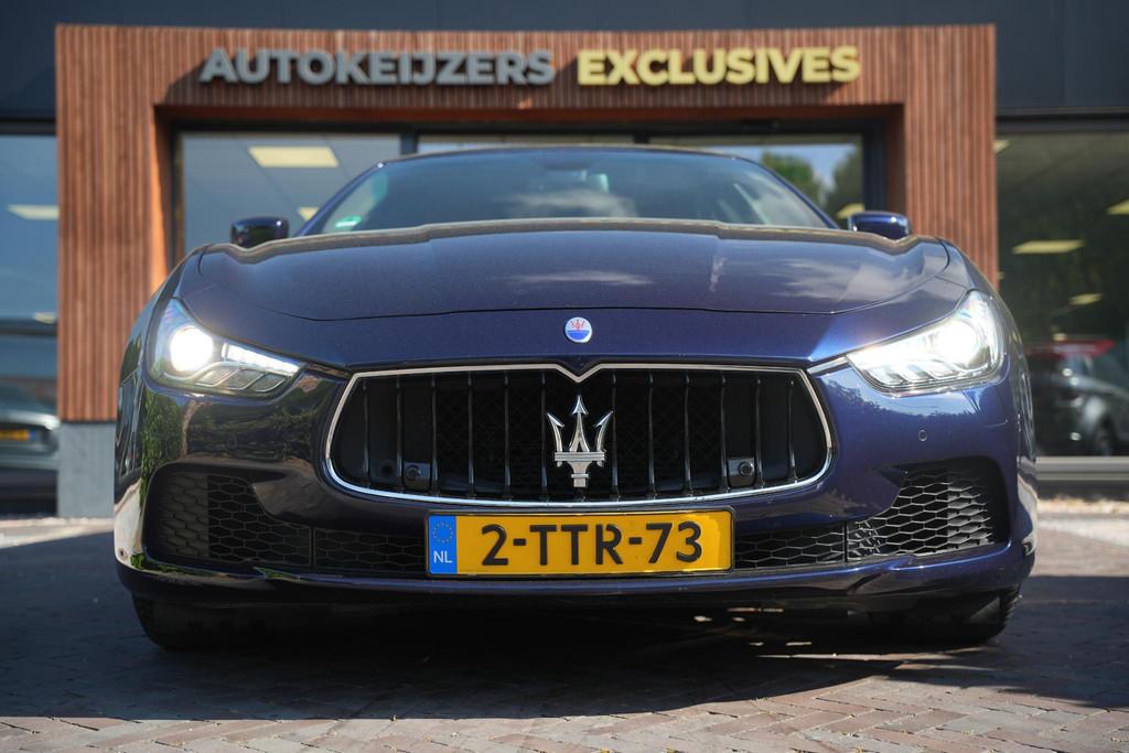 Maserati Ghibli 3.0 V6 D Luxe Leder Stoelvent. Navi Memory M, Achterwielaandrijving, Gebruikt, Euro 6, Blauw