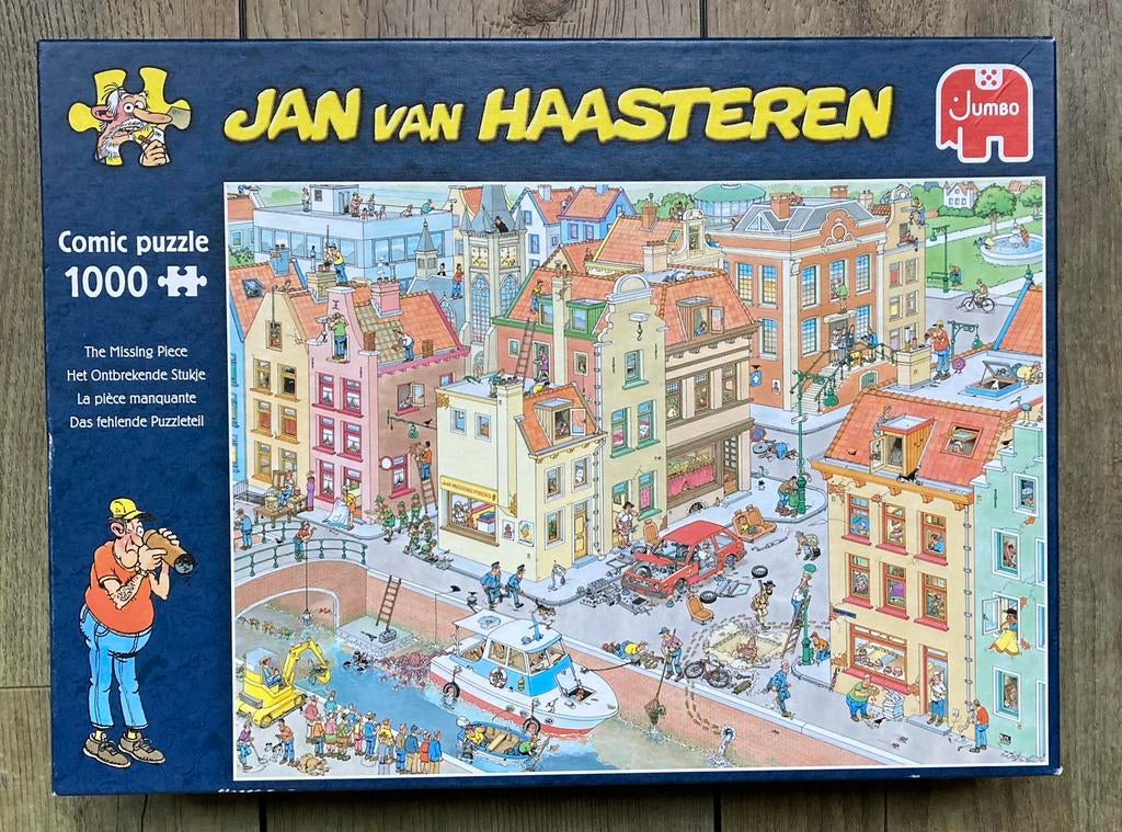 Jan van Haasteren - Het ontbrekende stukje - 1000 - Compleet, Ophalen, 500 t/m 1500 stukjes, Gebruikt, Legpuzzel