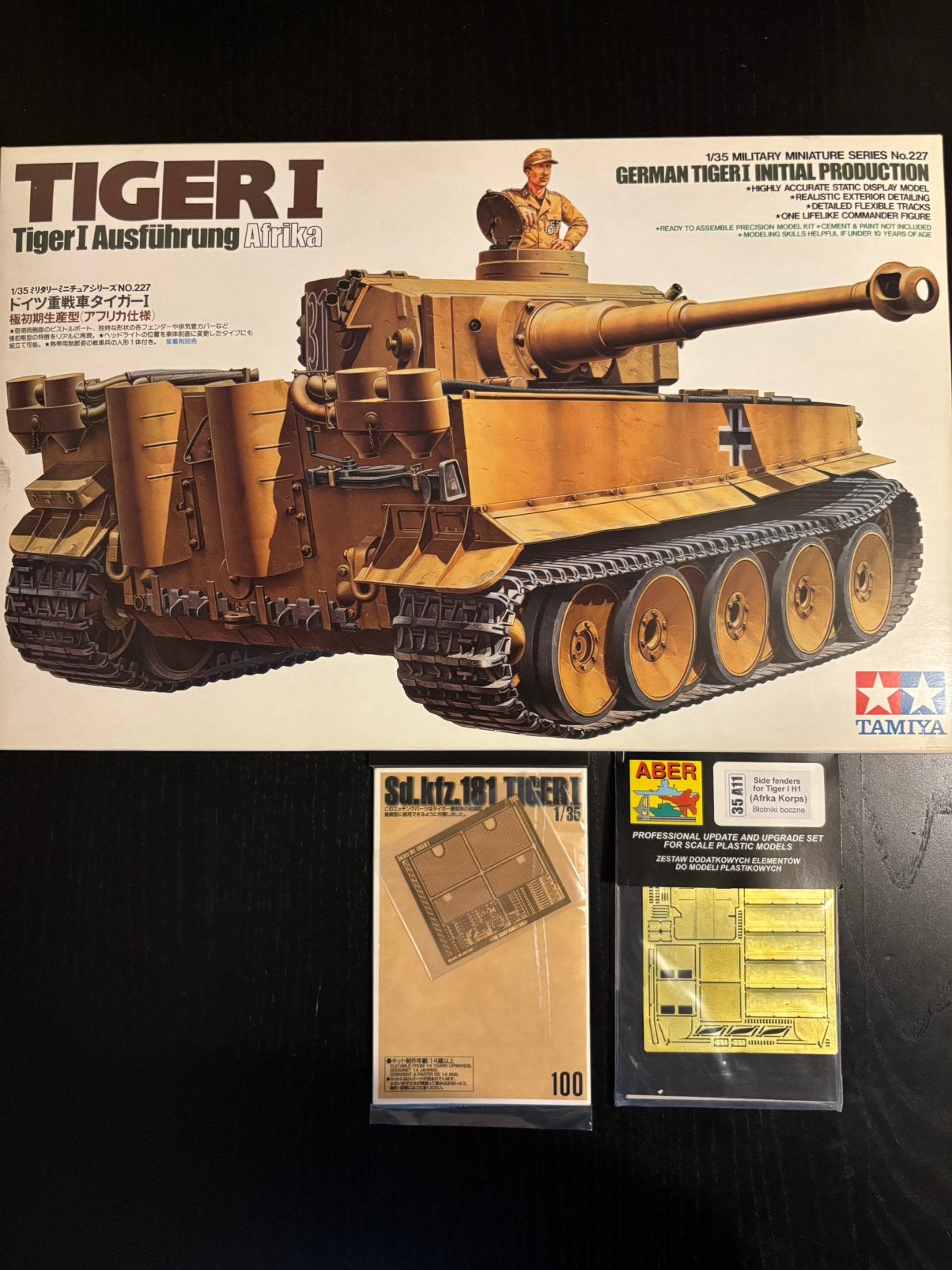 Tamiya 1/35 Tiger I Ausführung Afrika + PE sets, Tank, 1:32 tot 1:50, Nieuw, Ophalen of Verzenden