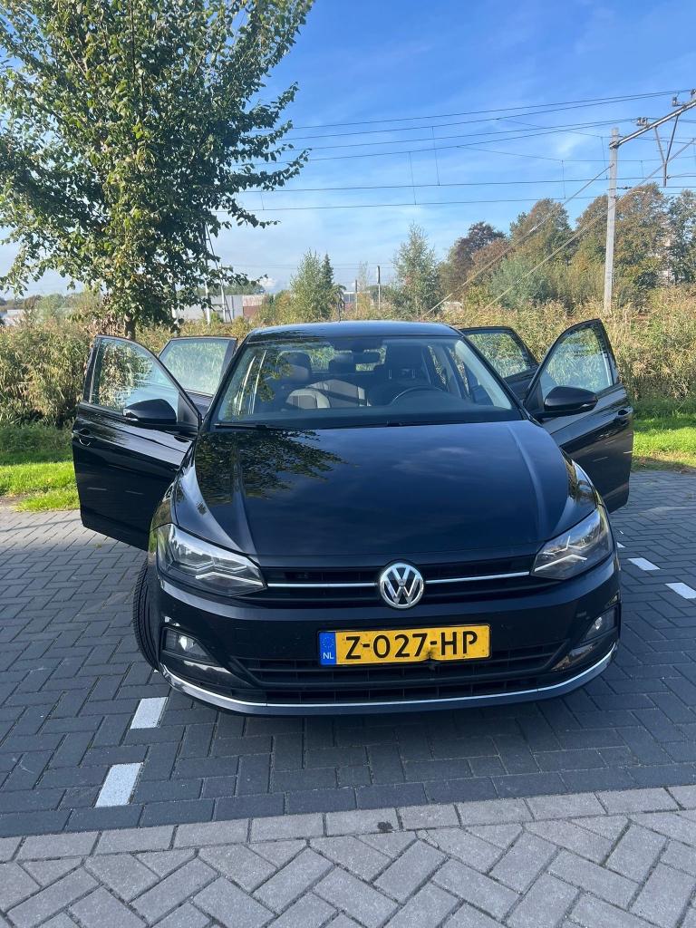 Volkswagen Polo 1.0 TSI 95pk 7-DSG 2019 Zwart, Auto's, Zwart, 95 pk, Particulier, Geïmporteerd