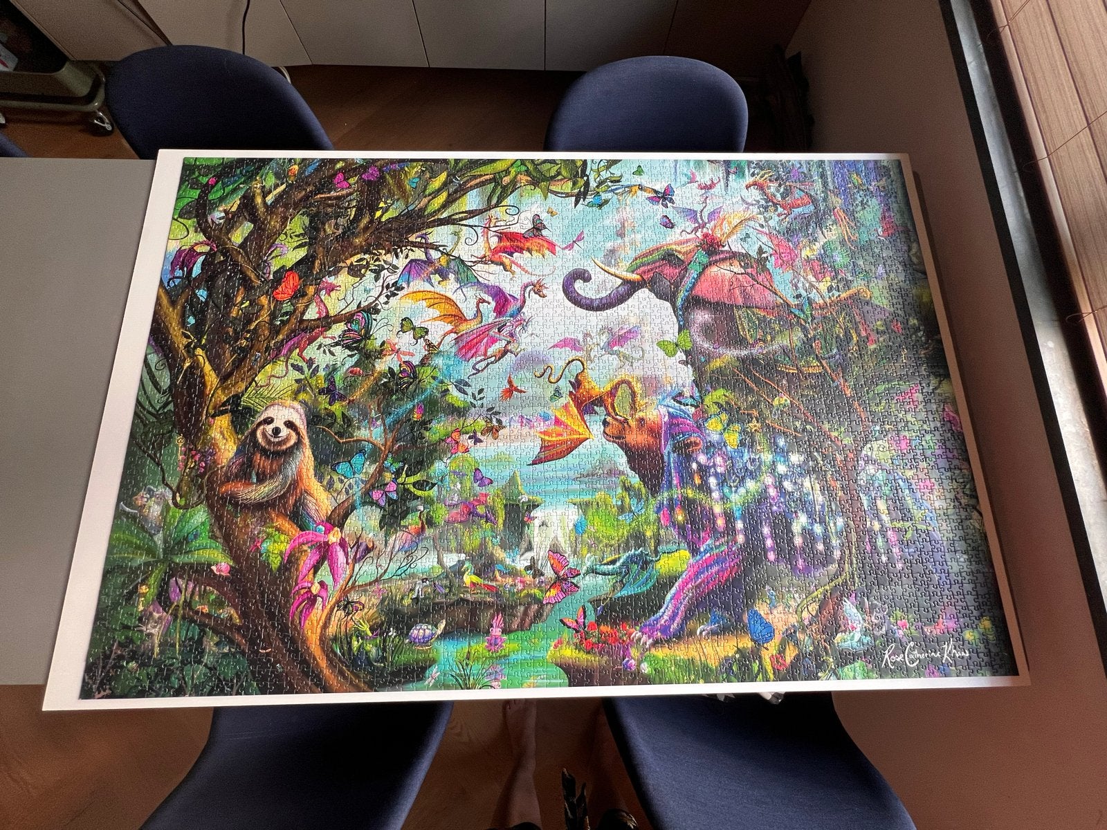 Grote legpuzzel 4000 stukjes met puzzelplaat, Ophalen of Verzenden, Meer dan 1500 stukjes, Zo goed als nieuw, Legpuzzel