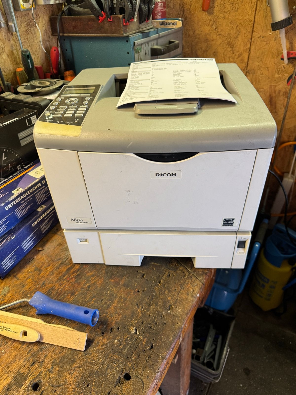 Ricoh SP 4310n Laserprinter met extra toner, Computers en Software, Ophalen, Zwart-en-wit printen, Gebruikt, Printer