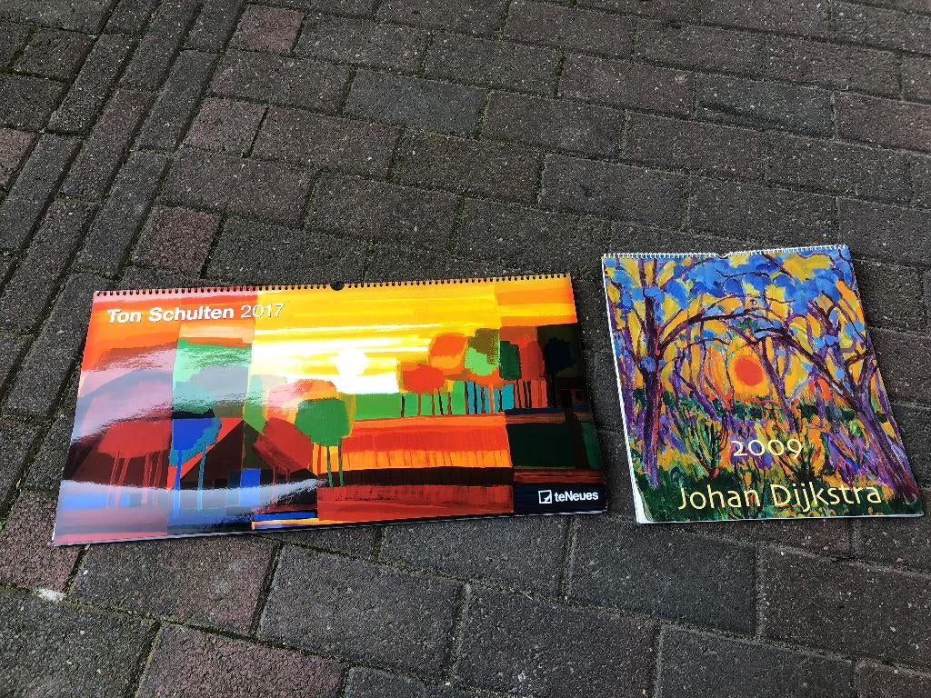2 kunst kalenders Ton Schulten Te Neues en Johan Dijkstra, Huis en Inrichting, Minder dan 50 cm, Overige typen, Ophalen of Verzenden