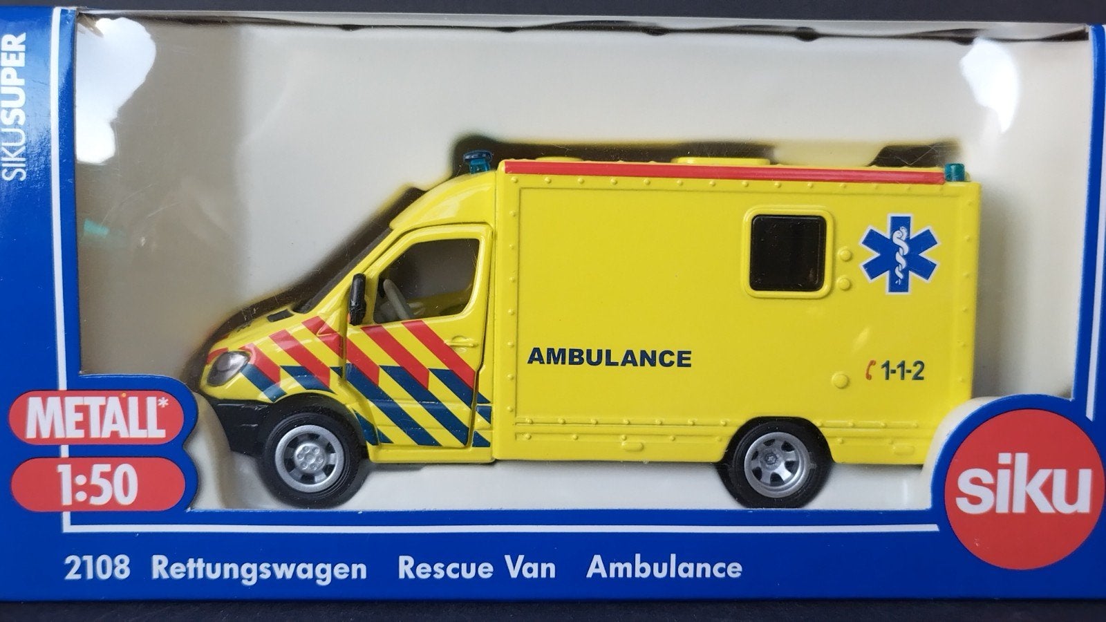 Mercedes Benz ambulance  Nederland 1:50 Siku 2108 Pol, Verzenden, Nieuw, Sieper, Siku