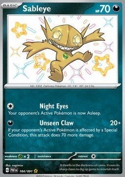 Rare - 2x Sableye (PAF 184), Ophalen of Verzenden, Zo goed als nieuw