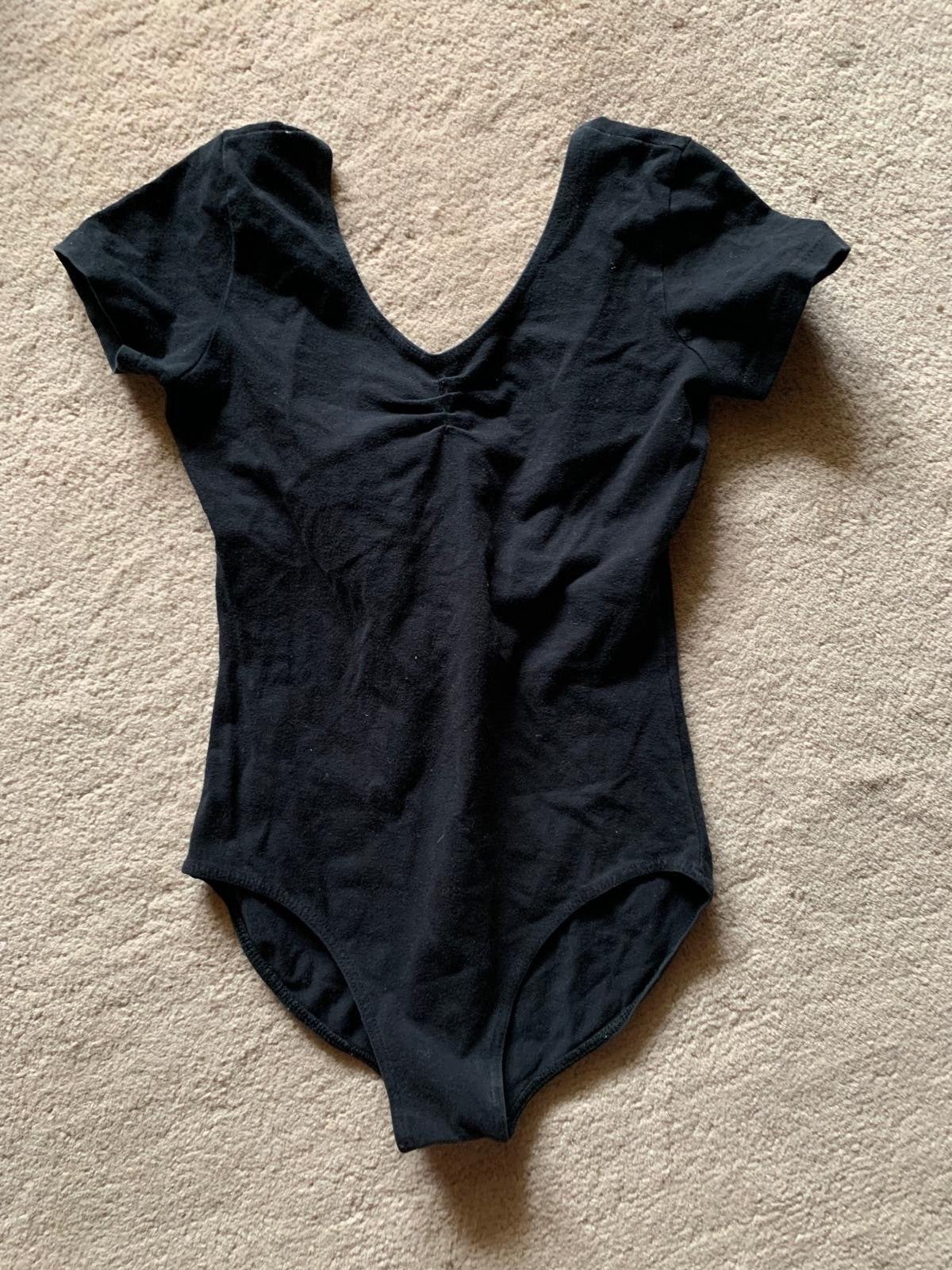 Katoenen balletpakje zwart - 10-12 jaar, Verzenden, Gebruikt, Kleding