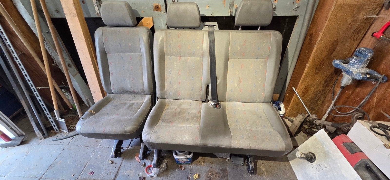 VW Transporter T5 T6 Inklapbare en Verwijderbare bank, Ophalen, Gebruikt, Volkswagen
