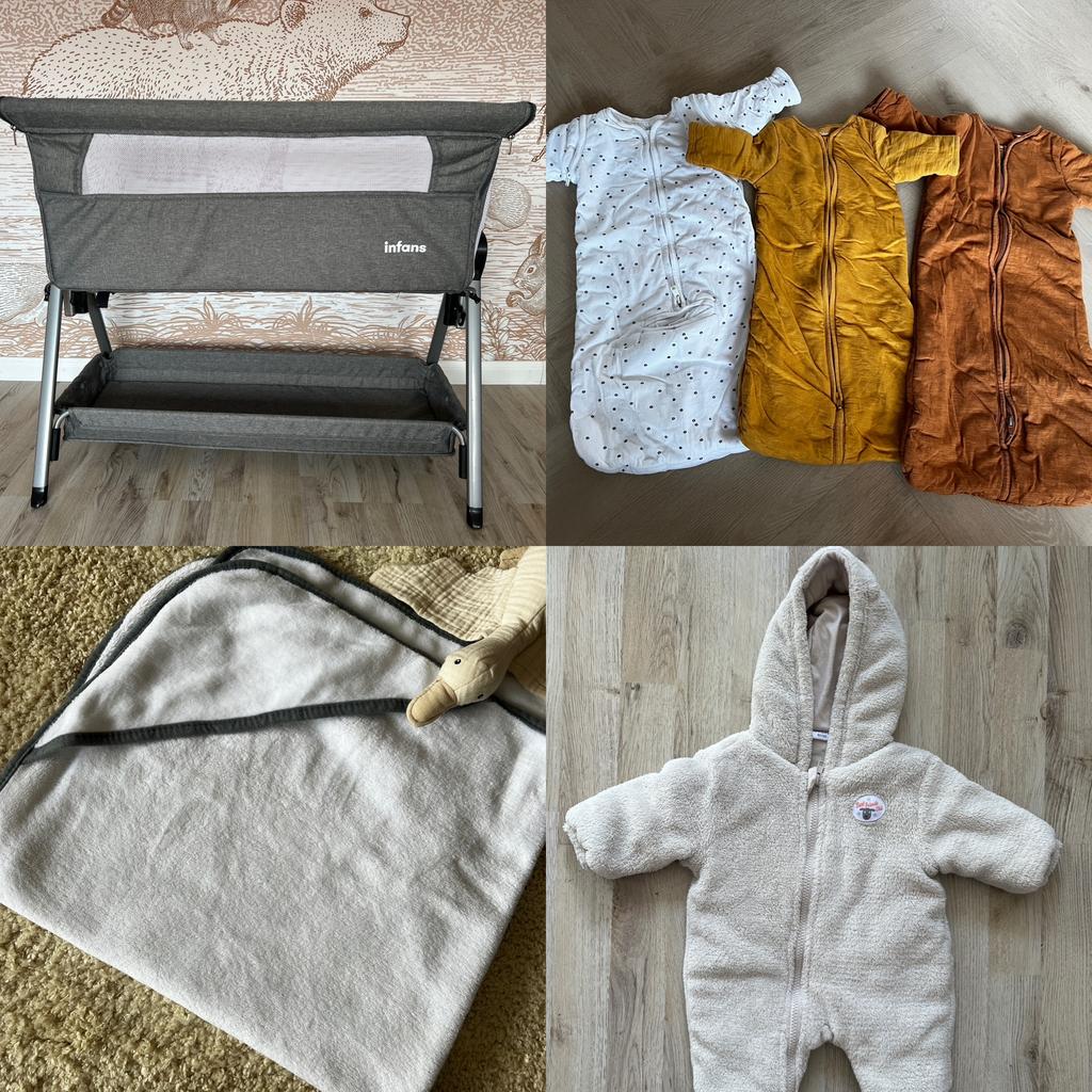 Co sleeper, slaapzakken, deken, teddy pakje, beddengoed, Kinderen en Baby's, Babywiegjes en Ledikanten, Ophalen, Zo goed als nieuw