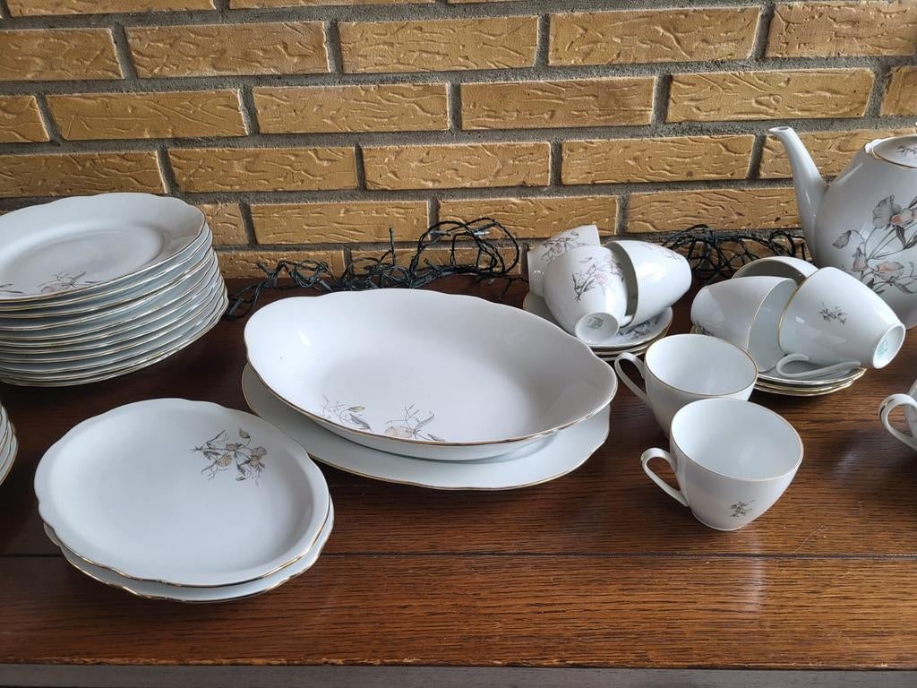 Prachtig, vintage Bohemia servies - 57 delen, Ophalen