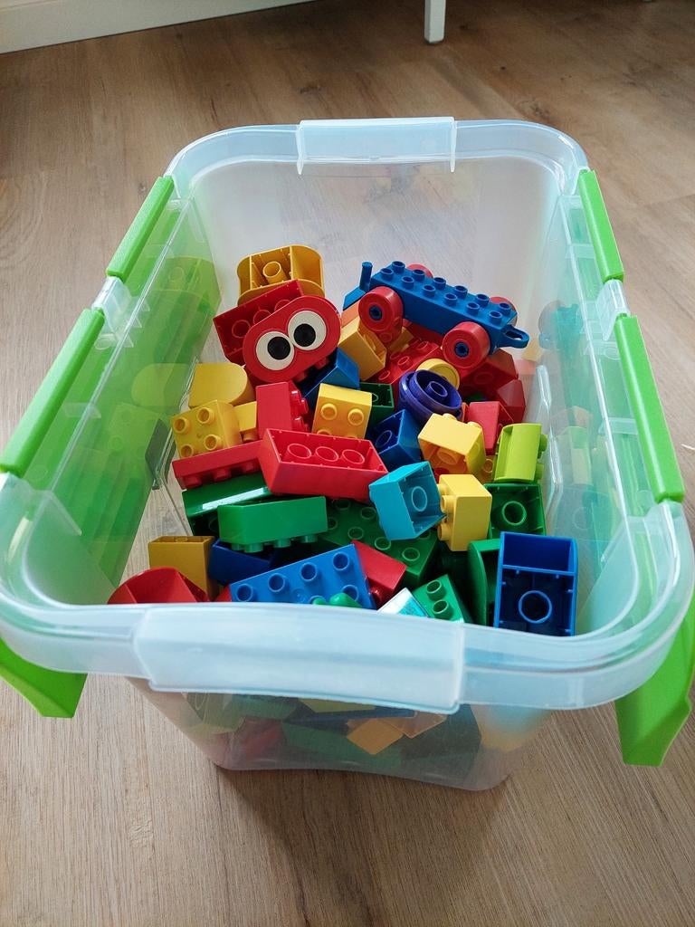 Grote bak met diverse Duplo bouwstenen, Kinderen en Baby's, Speelgoed | Duplo en Lego, Ophalen of Verzenden, Gebruikt, Duplo