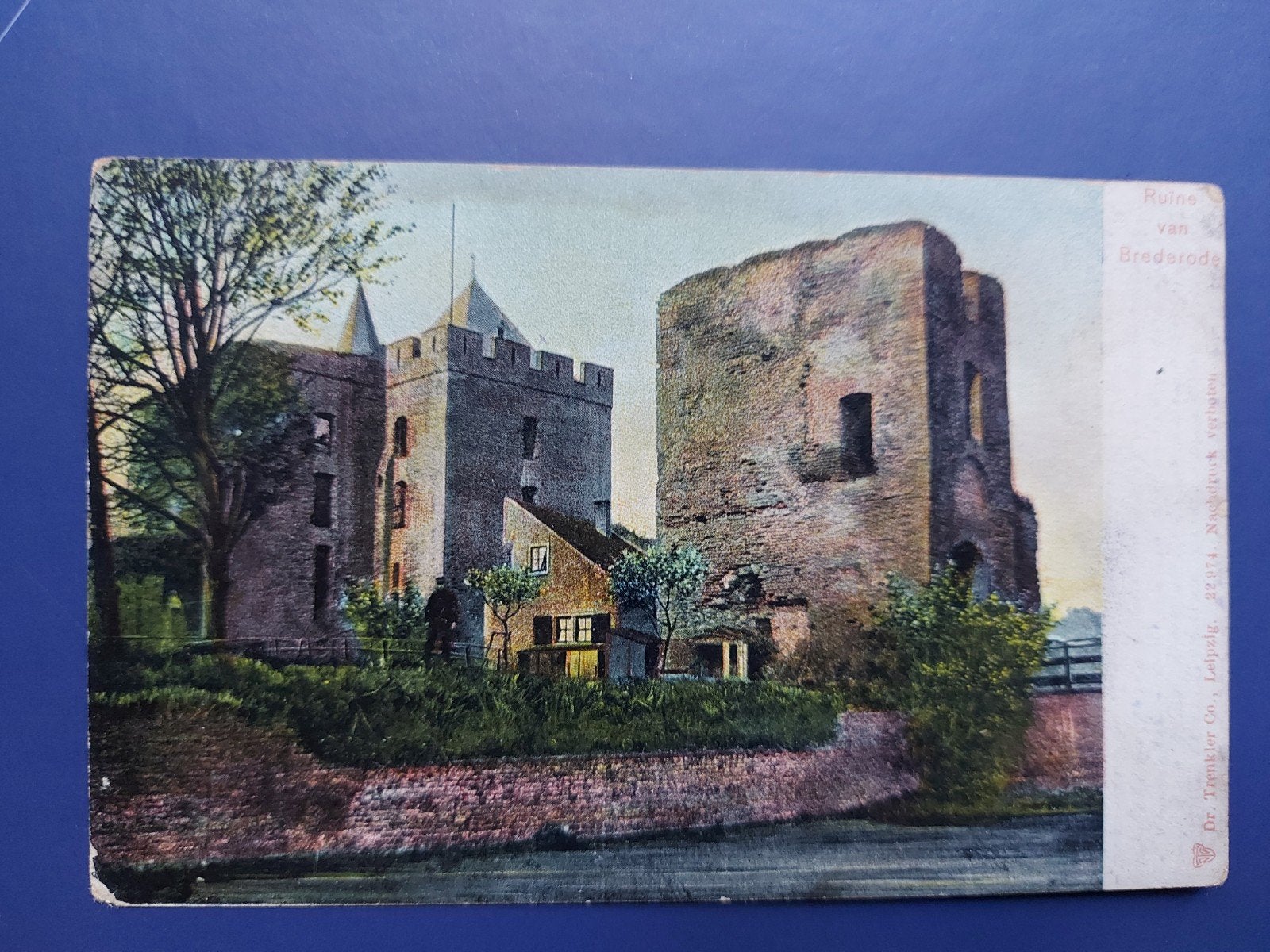 Oude Ansichtkaart Ruïne van Brederode, Santpoort, Ophalen of Verzenden, Voor 1920, Gelopen, Noord-Holland