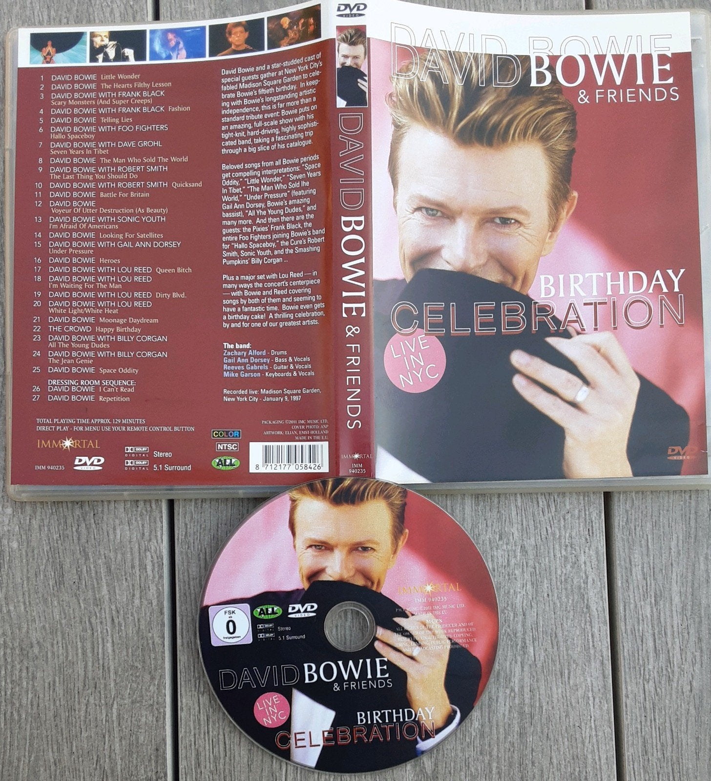David Bowie & Friends - Birthday Celebration Live in NYC DVD, Alle leeftijden, Inclusief doosje, Ophalen of Verzenden, Concert