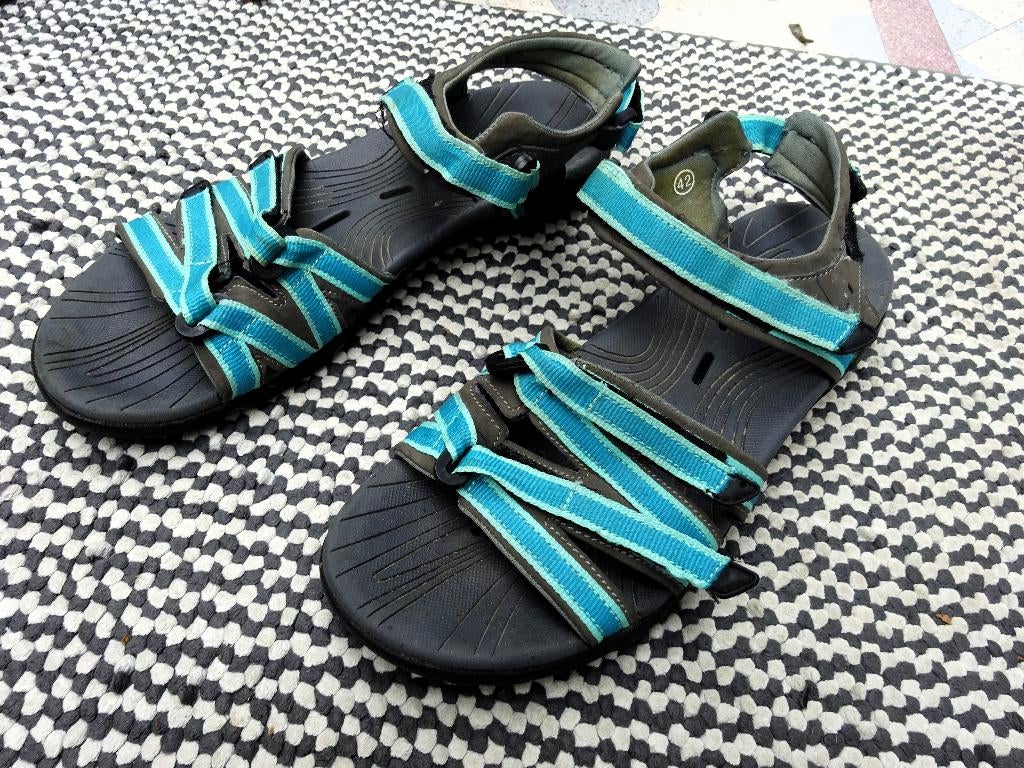 Maat 42 * Blauwe Human Nature sandalen, Sandalen of Muiltjes, Human Nature, Gedragen, Verzenden