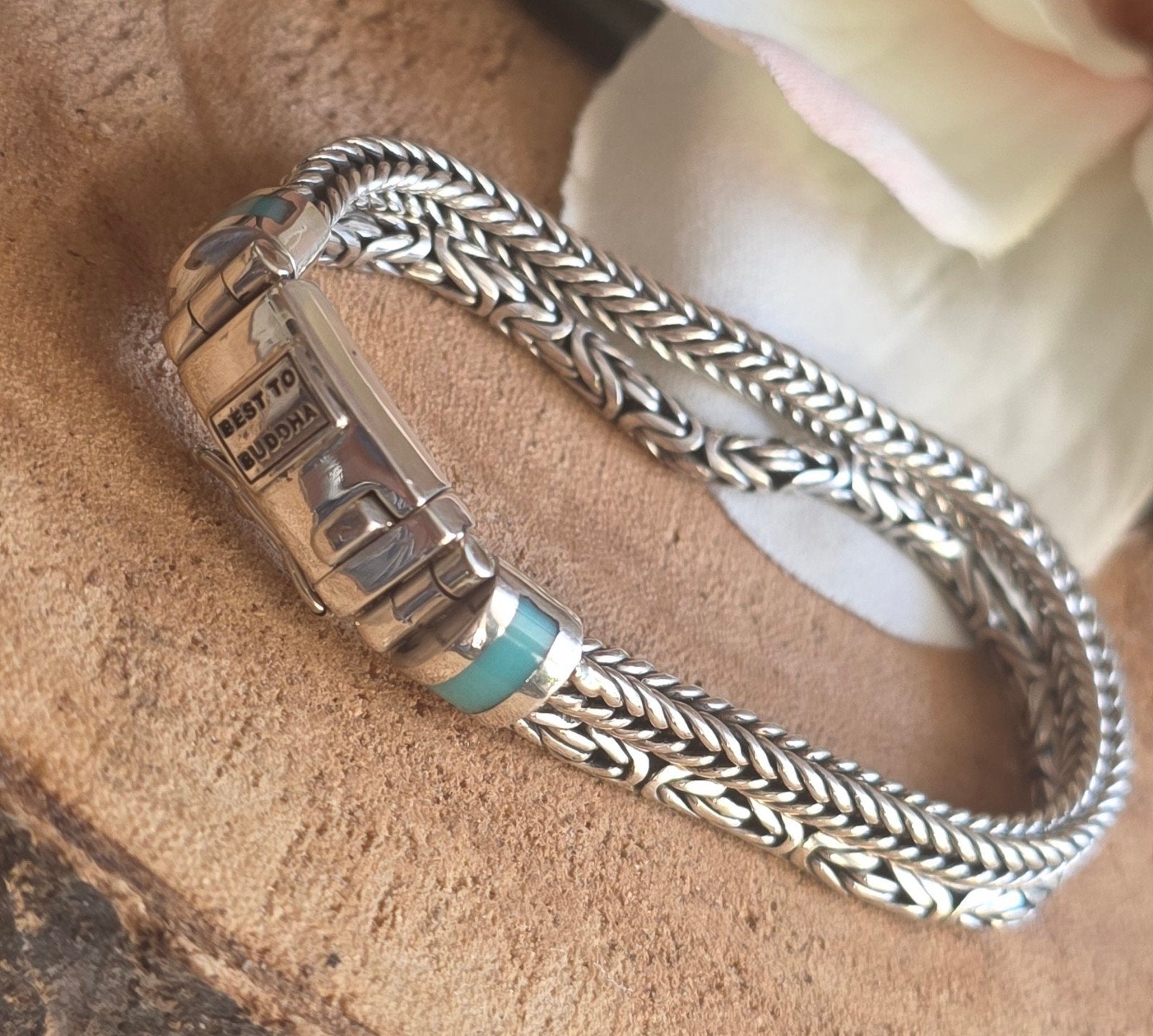 Best to Buddha 925 Zilveren Armband met Turqouise, Nieuw, Ophalen of Verzenden, Met edelsteen, Zilver