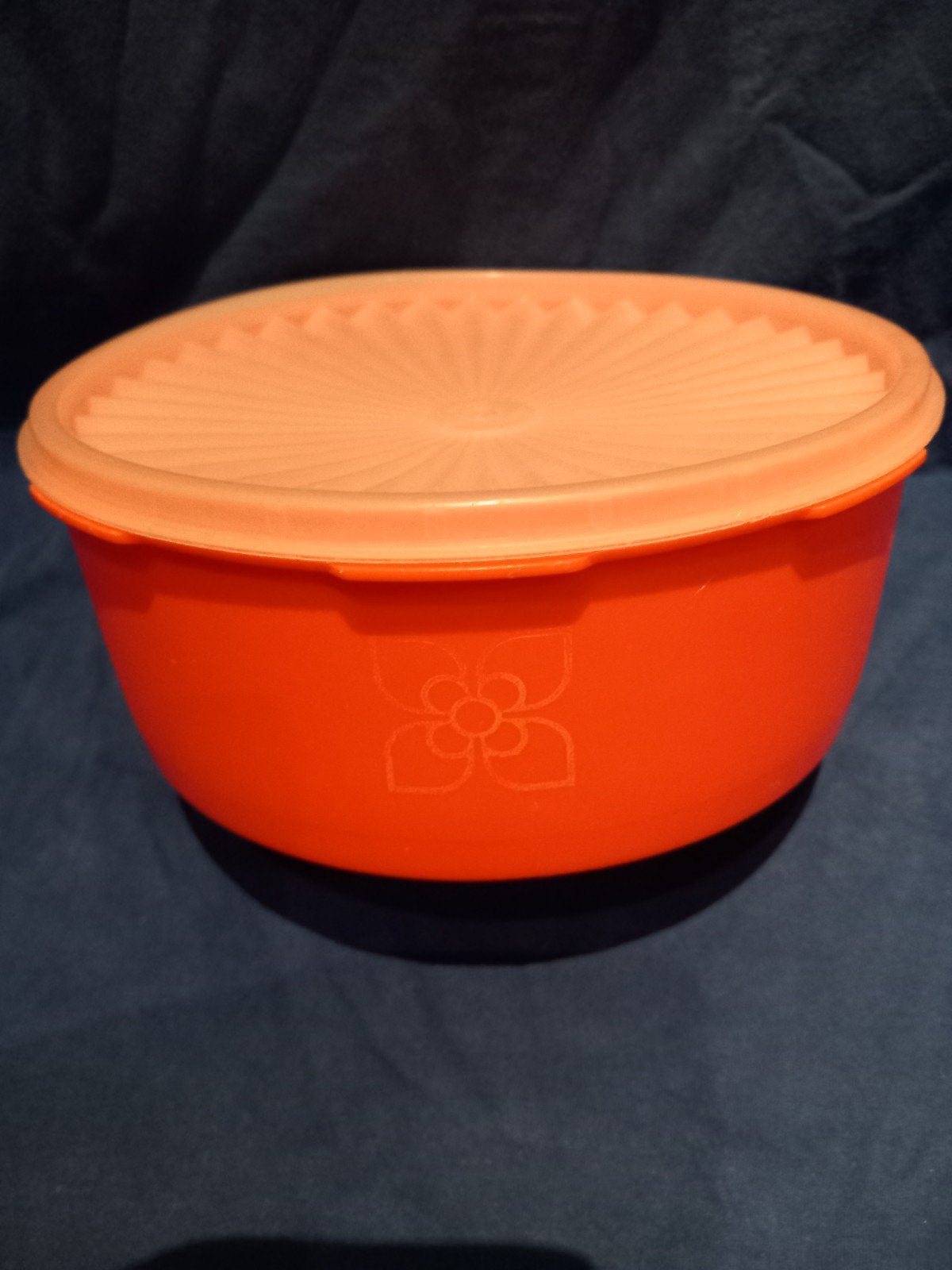 Tupperware koektrommel met sterdeksel oranje, Ophalen of Verzenden, Zo goed als nieuw, Oranje