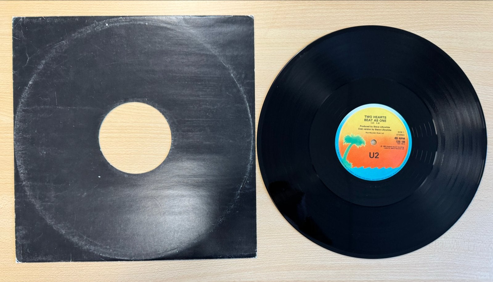 U2 - Two Hearts Beat As One 12” - UK 1983, Cd's en Dvd's, LP, Gebruikt, Verzenden, Pop