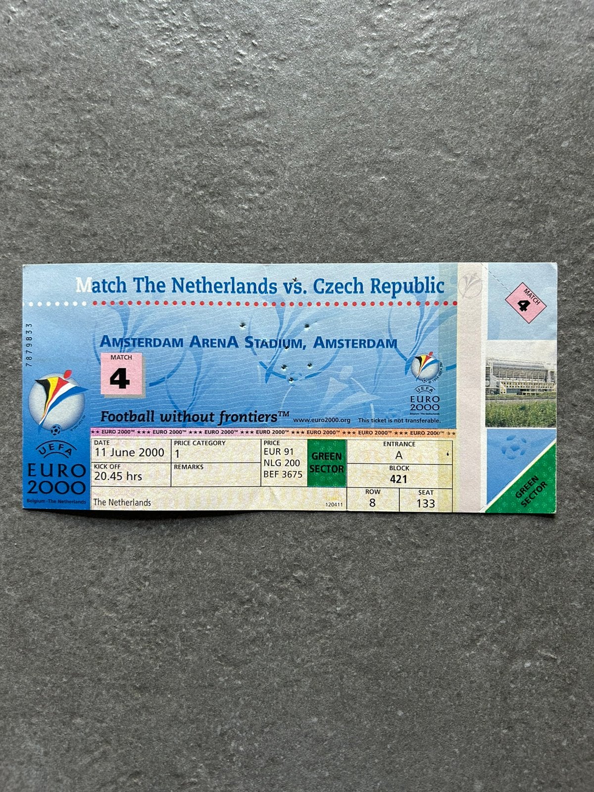 Portugal - Engeland ticket, Ophalen of Verzenden, Gebruikt, Buitenlandse clubs, Overige typen