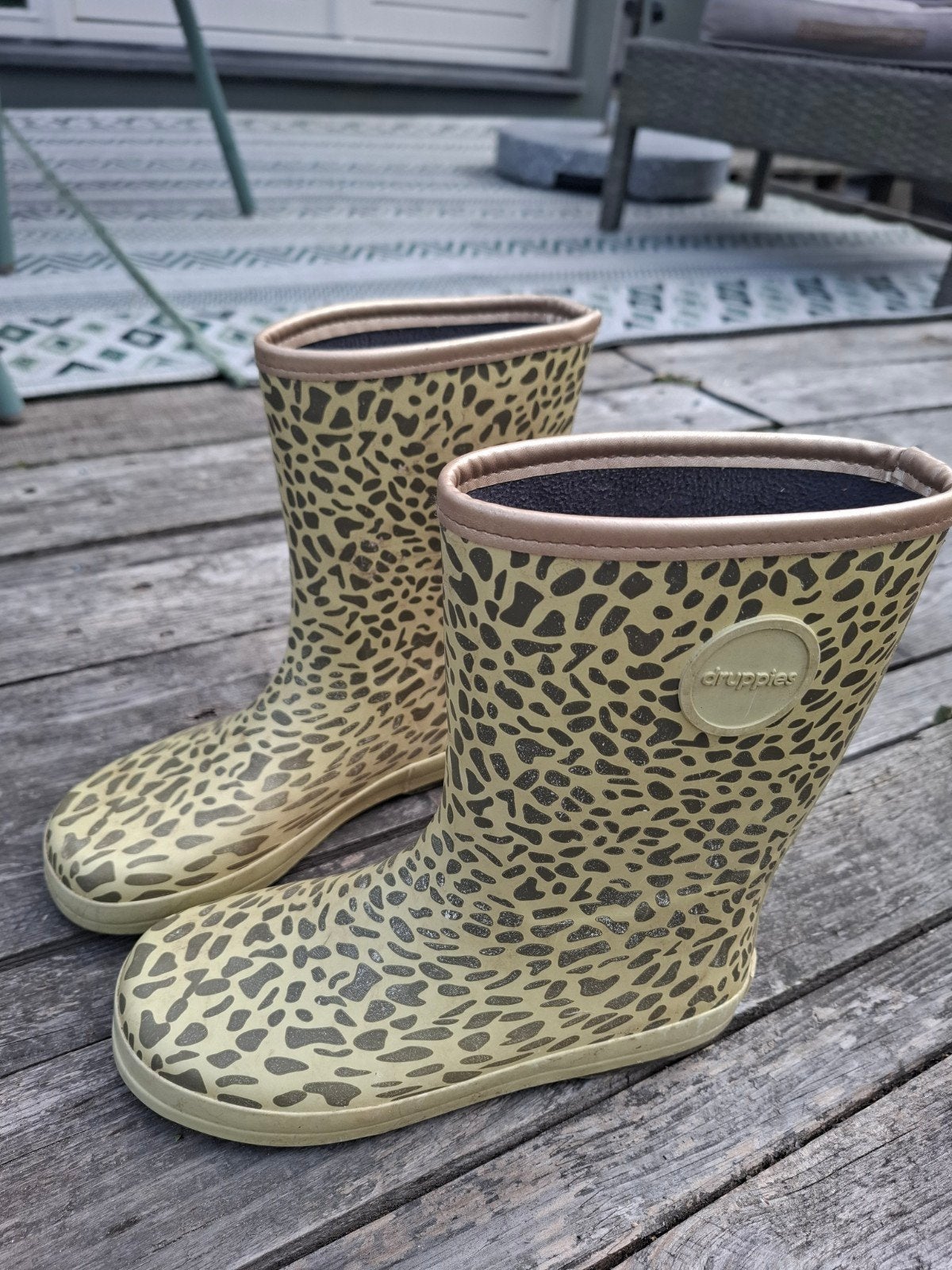 Leuke druppies regenlaarzen met dierenprint - maat 33, Ophalen of Verzenden, Meisje, Laarzen