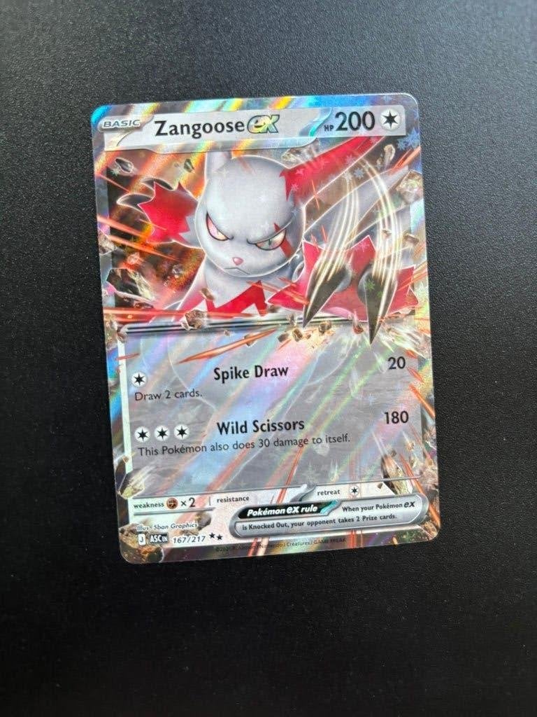 Zangoose ex (ASC 167), Hobby en Vrije tijd, Verzamelkaartspellen | Pokémon, Ophalen of Verzenden, Zo goed als nieuw