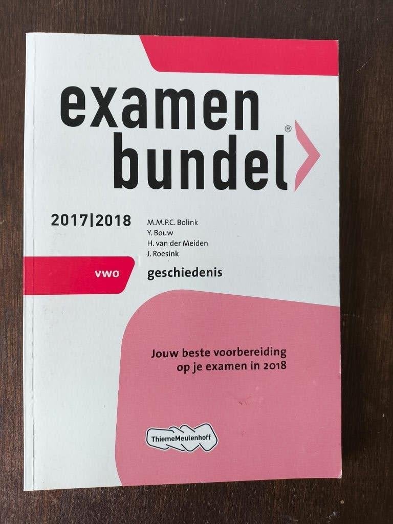 Examenbundel VWO Geschiedenis - 2017/2018, VWO, Geschiedenis, Ophalen of Verzenden, Zo goed als nieuw