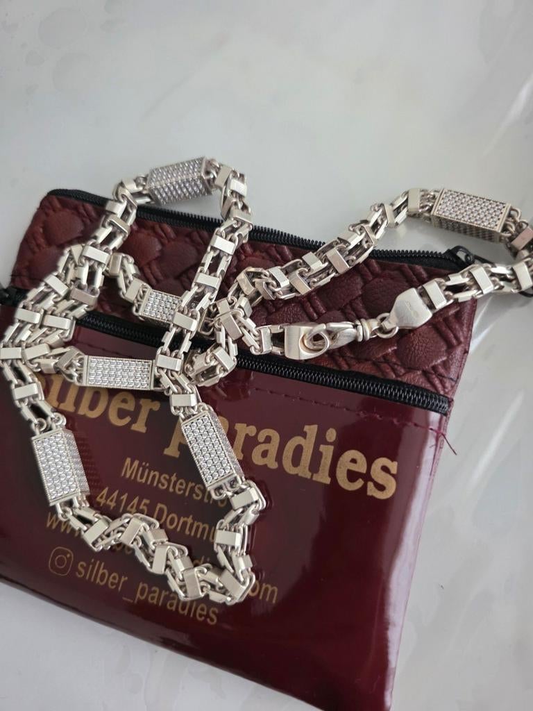 Magnum ketting koningsketting 10mm breed 70cm 925, Ophalen, Zo goed als nieuw, Zilver, Zilver