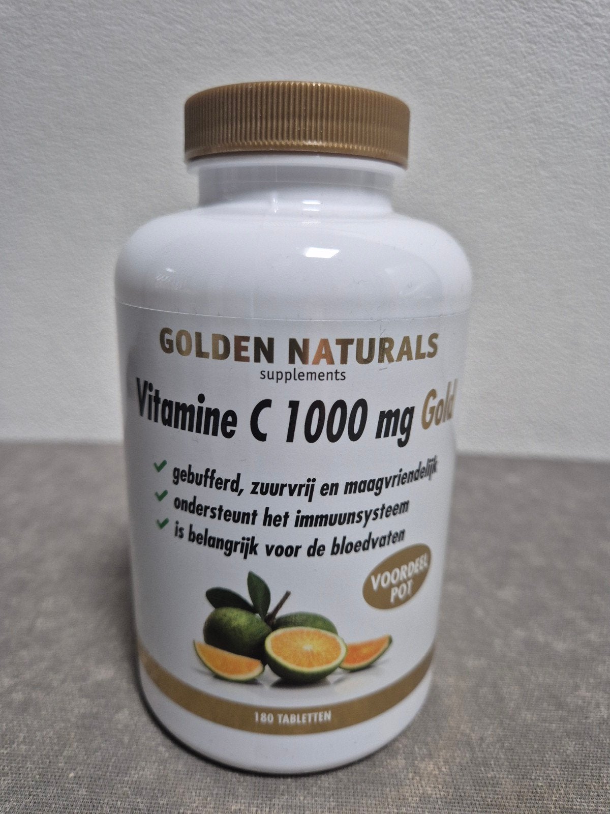 Golden Naturals Vitamine C 1000 mg Gold, 180 tabletten, Ophalen of Verzenden, Nieuw, Overige typen
