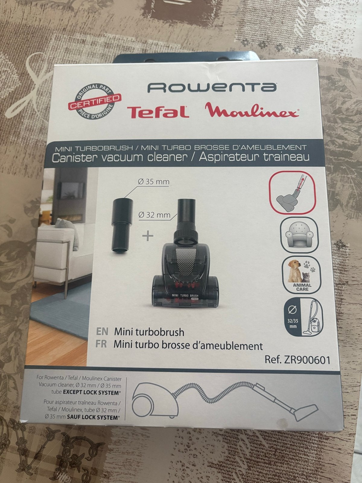 Moulinex Mini Turboborstel voor stofzuiger (ZR900601), Overige merken, Overige typen, Nieuw, Ophalen