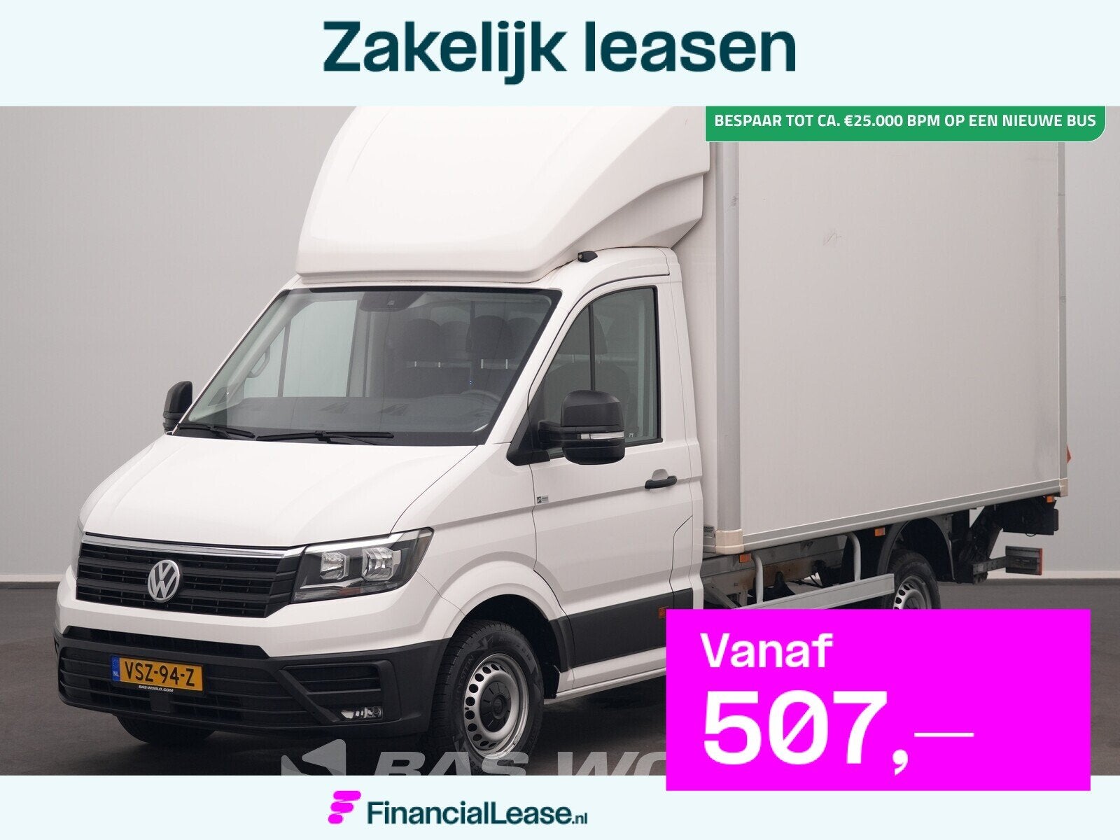 Volkswagen Crafter 140pk Laadklep Zijdeur Bakwagen Navi Airc, Stof, Euro 6, 4 cilinders, Volkswagen