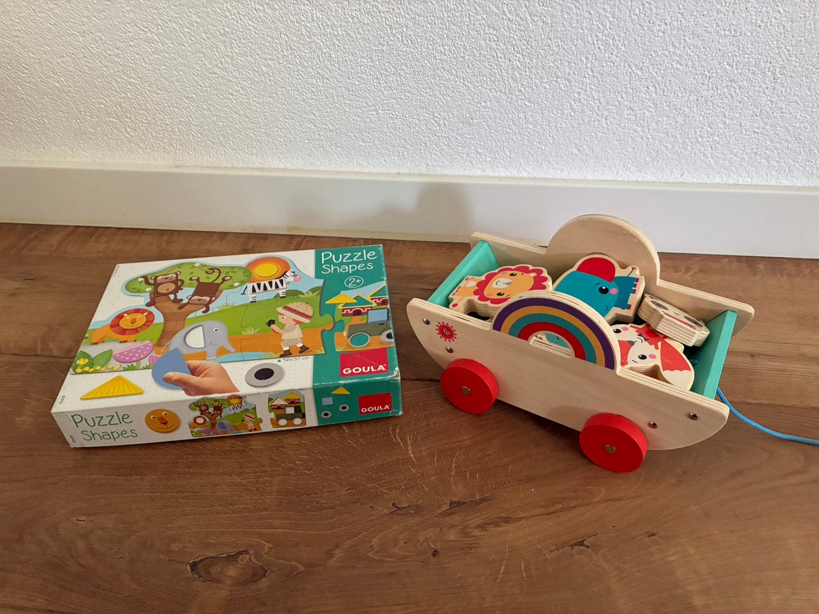 Leuke puzzel en wagen met dieren, Ophalen, Gebruikt