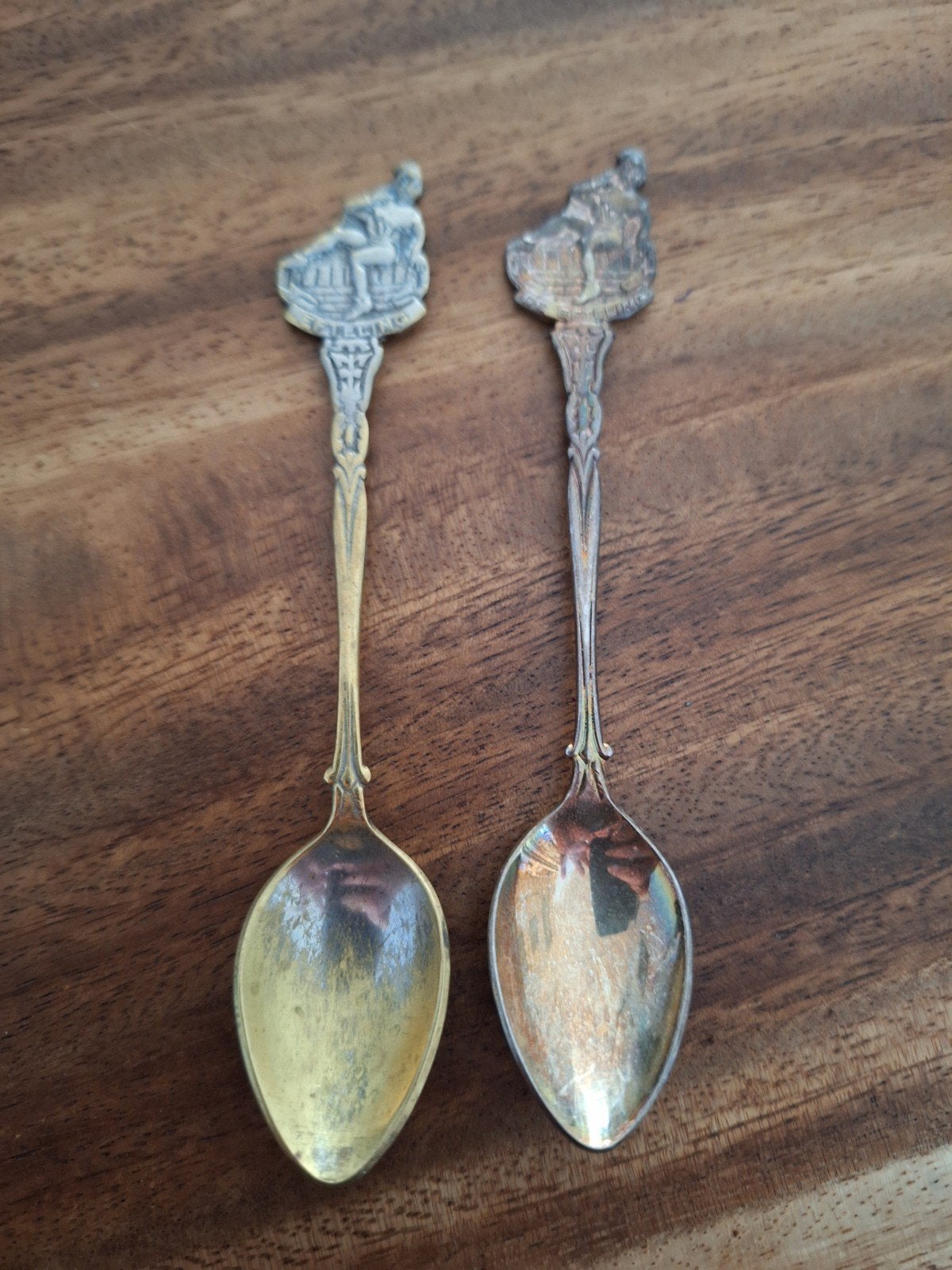 2 Oude Efteling lepeltjes - Kleine Boodschap., Verzamelen, Ophalen of Verzenden, Gebruikt, Gebruiksvoorwerp