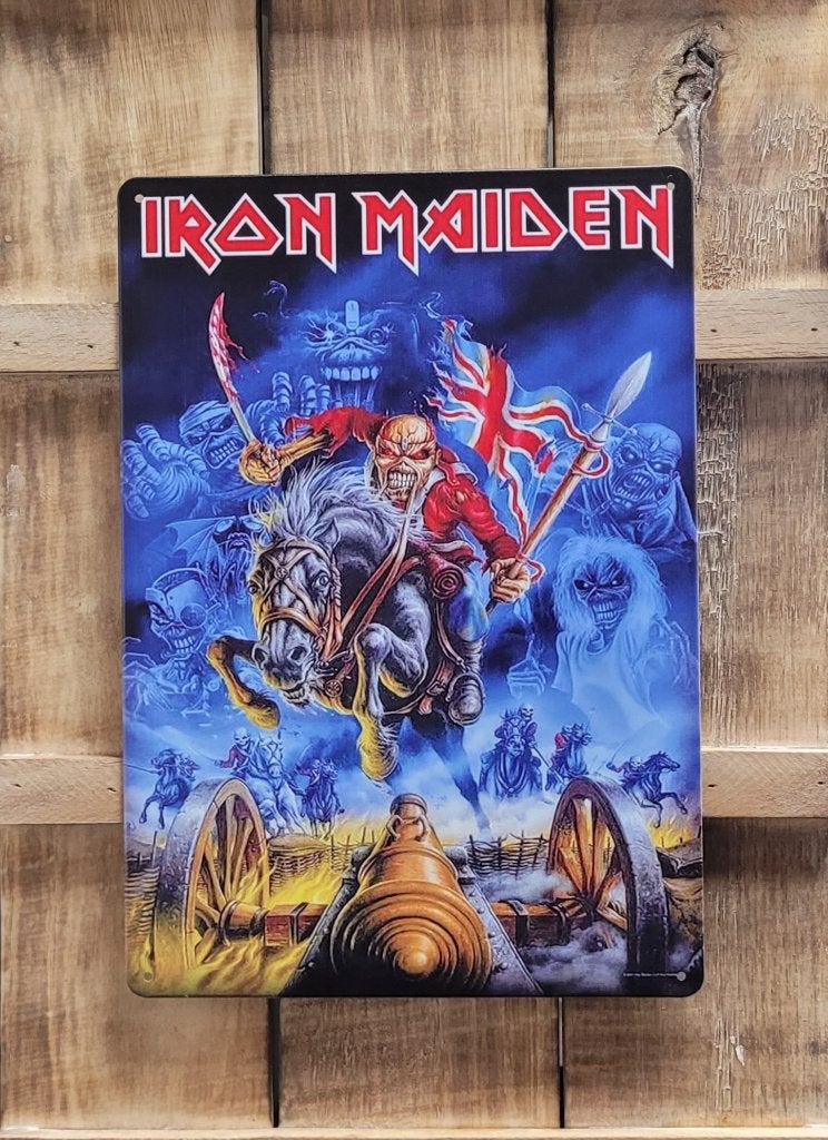 Iron Maiden Trooper reclamebord van metaal wandbord deco, Verzamelen, Info@deconoord.nl, Deco Noord, Nieuw, Ophalen of Verzenden