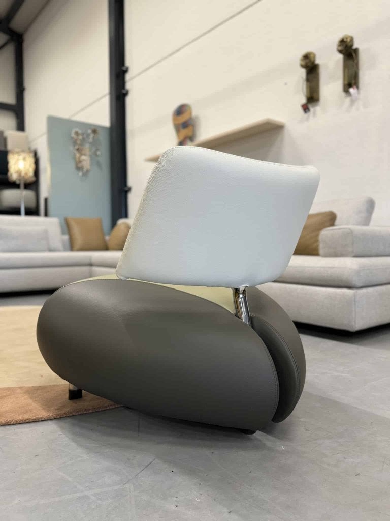 Nieuw Leolux Pallone Fauteuil groen leer design stoel, Leolux, Info@leolux.nl, Nieuw, Ophalen of Verzenden