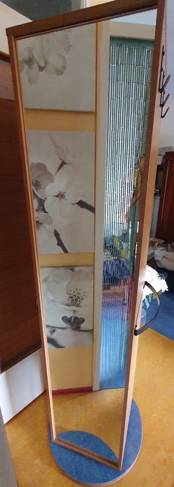 Draaibare kledingkast met spiegel en opbergruimte, Ophalen, Gebruikt, 50 tot 75 cm, 150 tot 200 cm