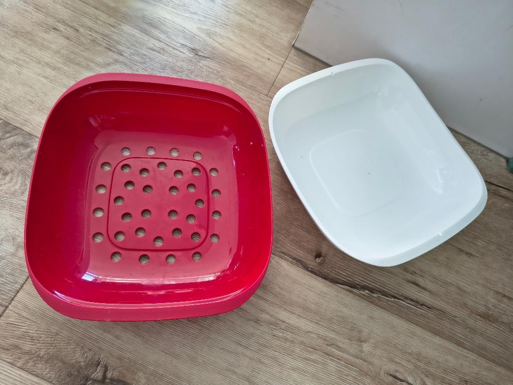 Tupperware Allegra fruitschaal, vergiet met schaal, lekbak., Huis en Inrichting, Keuken | Tupperware, Schaal, Onb, Ophalen of Verzenden