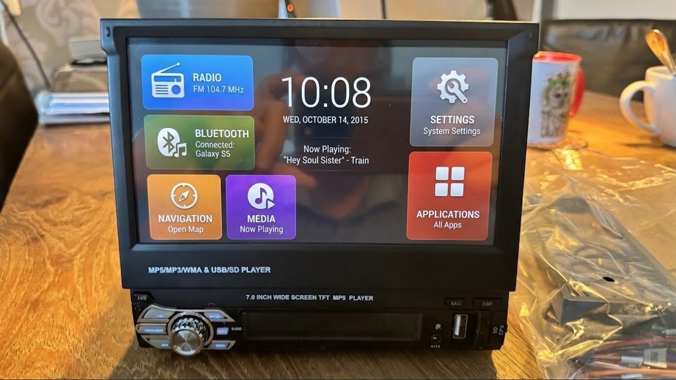 7 inch touchscreen autoradio met MP5/MP3/WMA & USB/SD speler, Auto diversen, Ophalen of Verzenden, Gebruikt