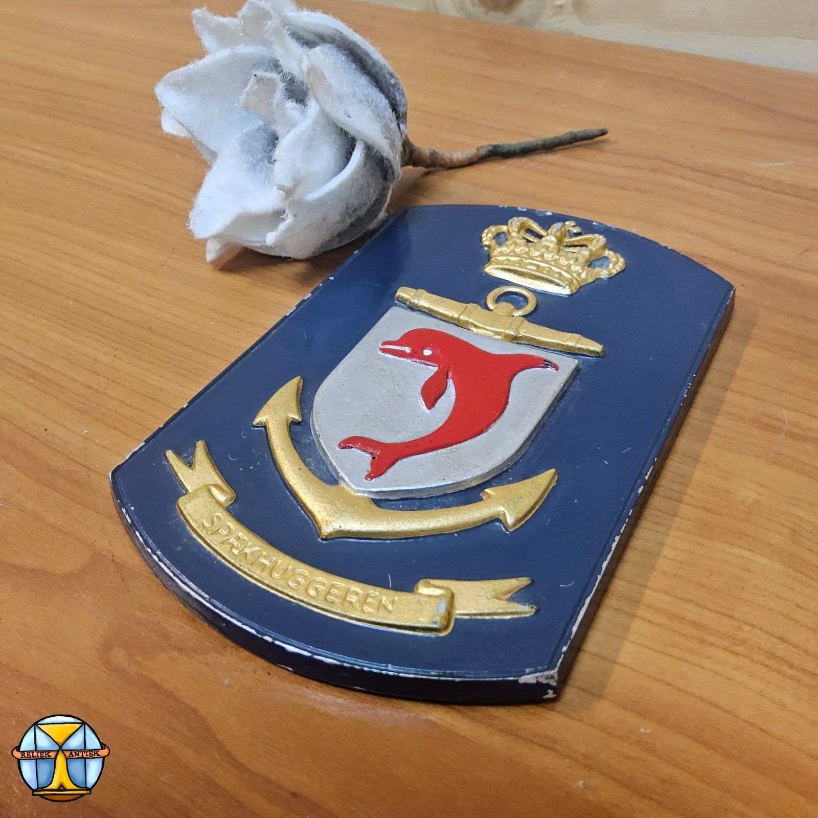 Metalen plakaat Noorse duikboot SPAKHUGGEREN (koude oorlog), Verzamelen, Overige gebieden, ., Ophalen of Verzenden, .