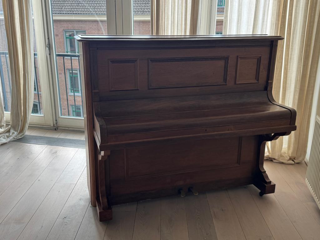 Antieke Feurich of Leipzig Piano - Maker to the King, Muziek en Instrumenten, Piano's, Ophalen, Gebruikt, Bruin, Piano