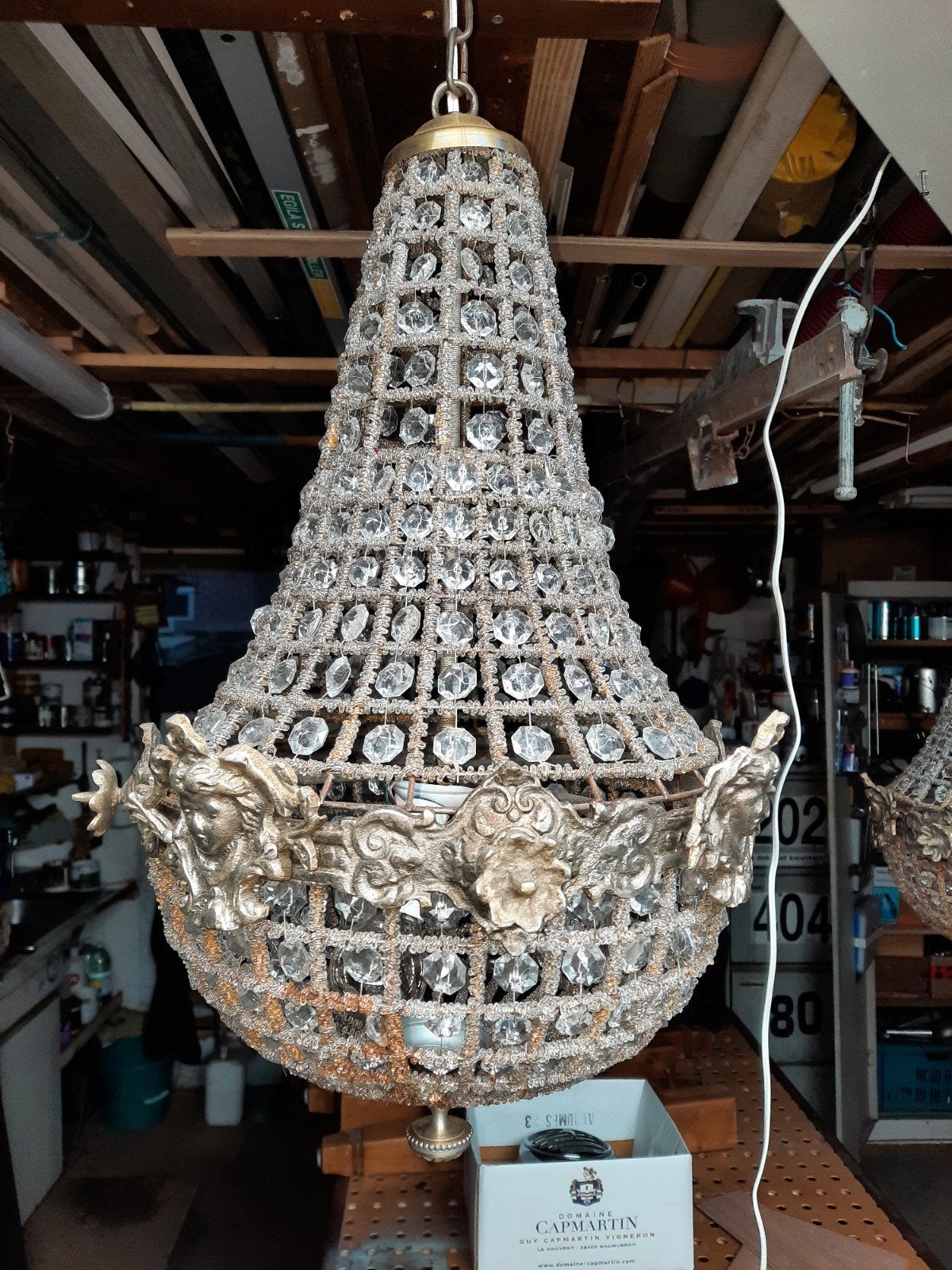 Twee antieke kroonluchters, Ophalen of Verzenden