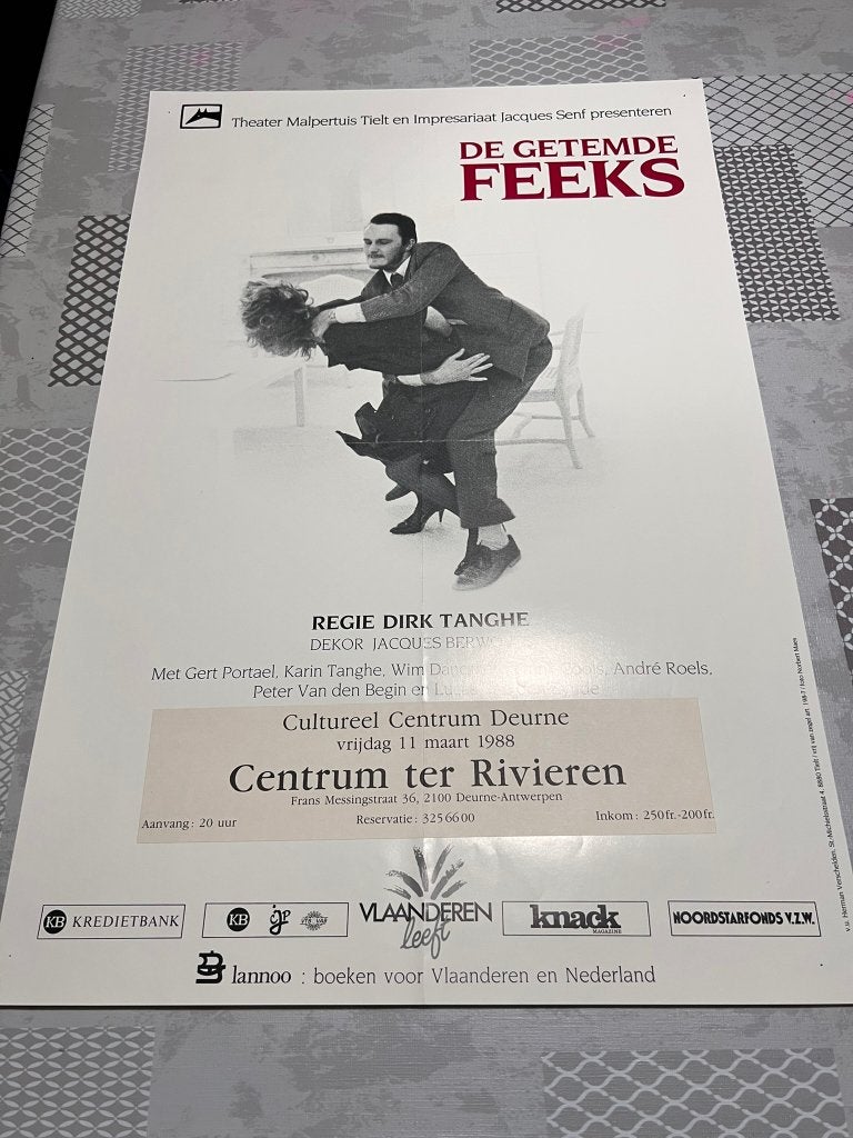 Vintage Poster De getemde feeks, Deurposter of groter, Ophalen of Verzenden, Reclame, Rechthoekig Staand