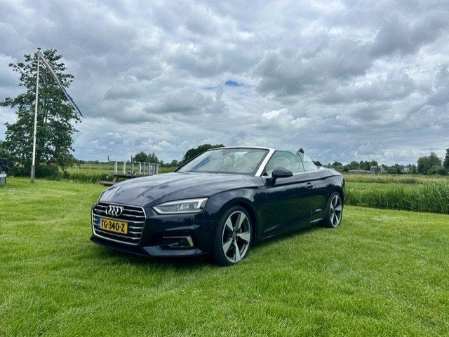 Audi A5 2.0 Tfsi Quattro 252pk S Tronic 2017 Blauw, 15 km/l, 4 cilinders, Leder, Lichtsensor
