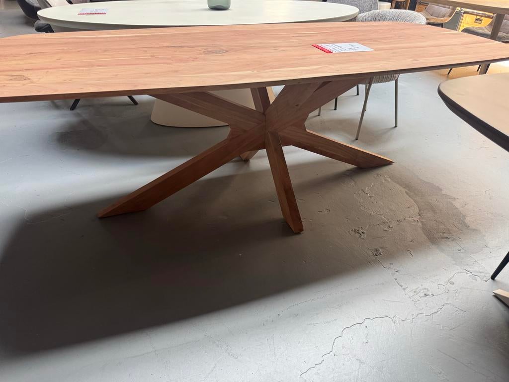 Eettafel Nikki Eleonora 240 naturel - Showmodel Opruiming, Ophalen, 100 tot 150 cm, 200 cm of meer, Zo goed als nieuw